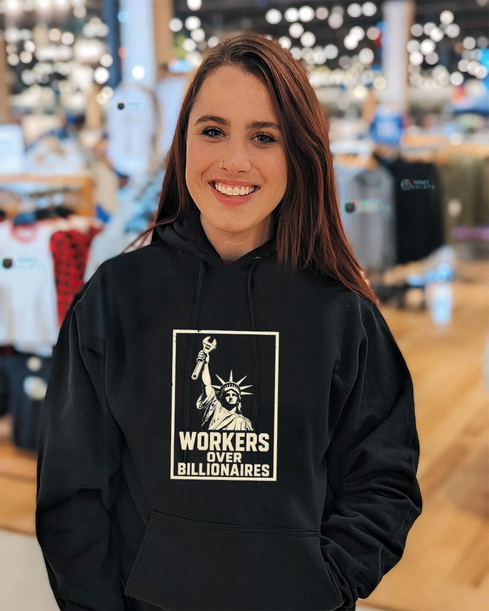 Workers over billionaires Statue of Liberty shirt