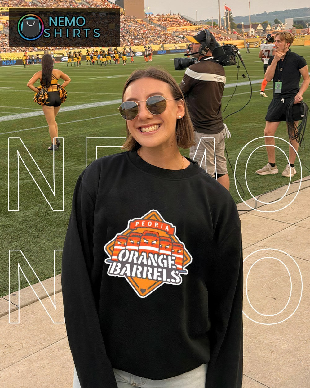 Peoria Orange Barrels logo shirt