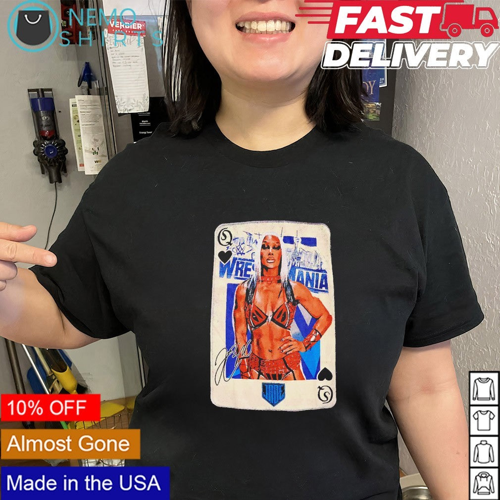 Jade Cargill WrestleMania signature player card shirt