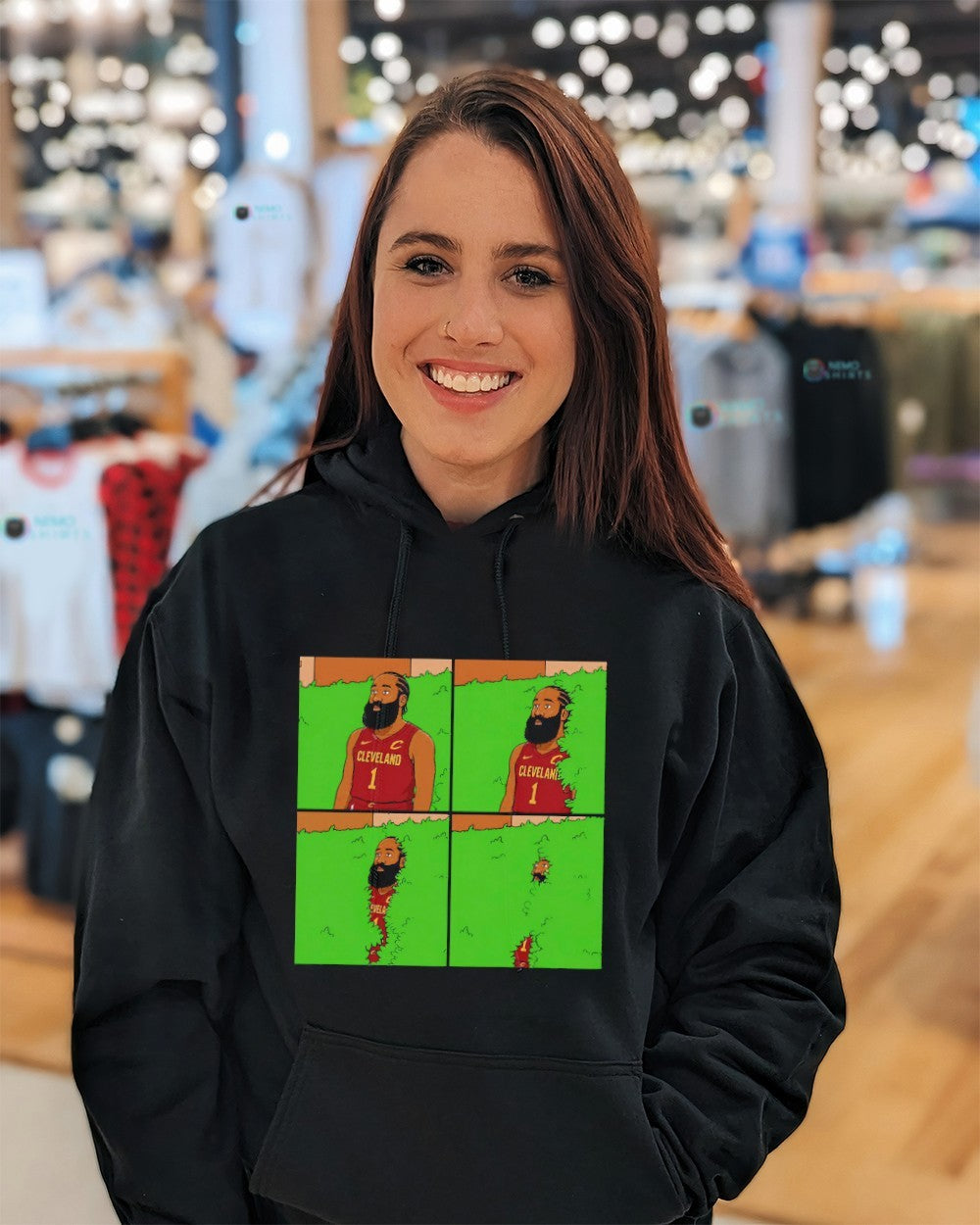 Cavs James Harden every postseason disappearing into a hedge meme shirt