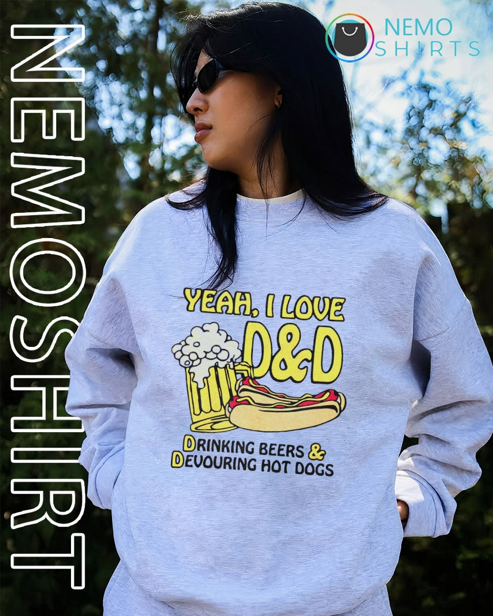 Yeah I love D and D drinking beers and devouring hot dogs shirt