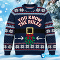 You Know The Rules Ugly Christmas Sweater