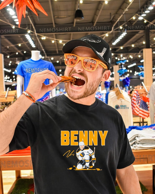 Zach Benson Benny Buffalo Sabres forward signature shirt