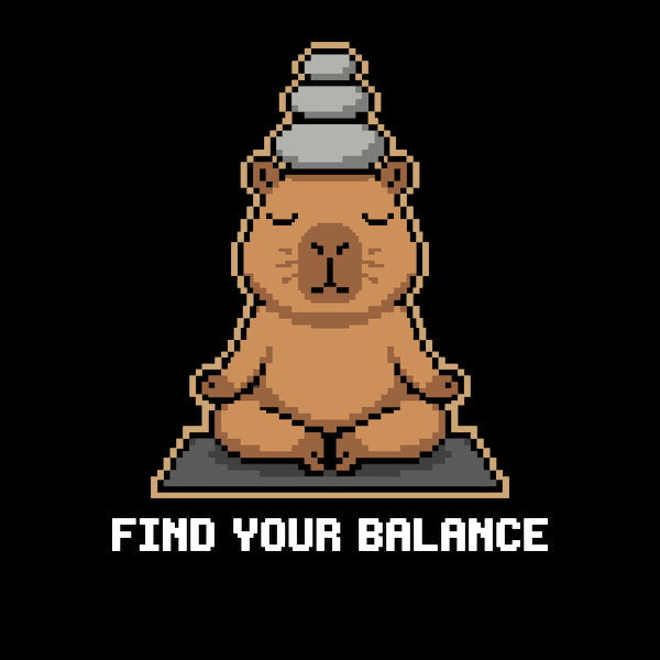 Zen Capybara Meditation Cute Yoga