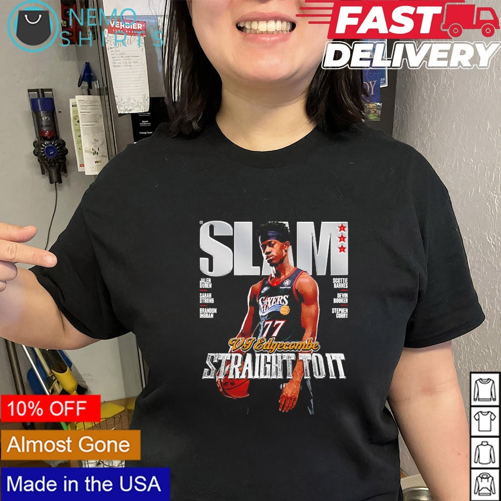 SLAM VJ Edgecombe Philadelphia 76ers straight toit shirt