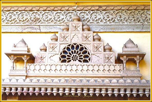 Architecture Of Door At City Palace Jaipur Print