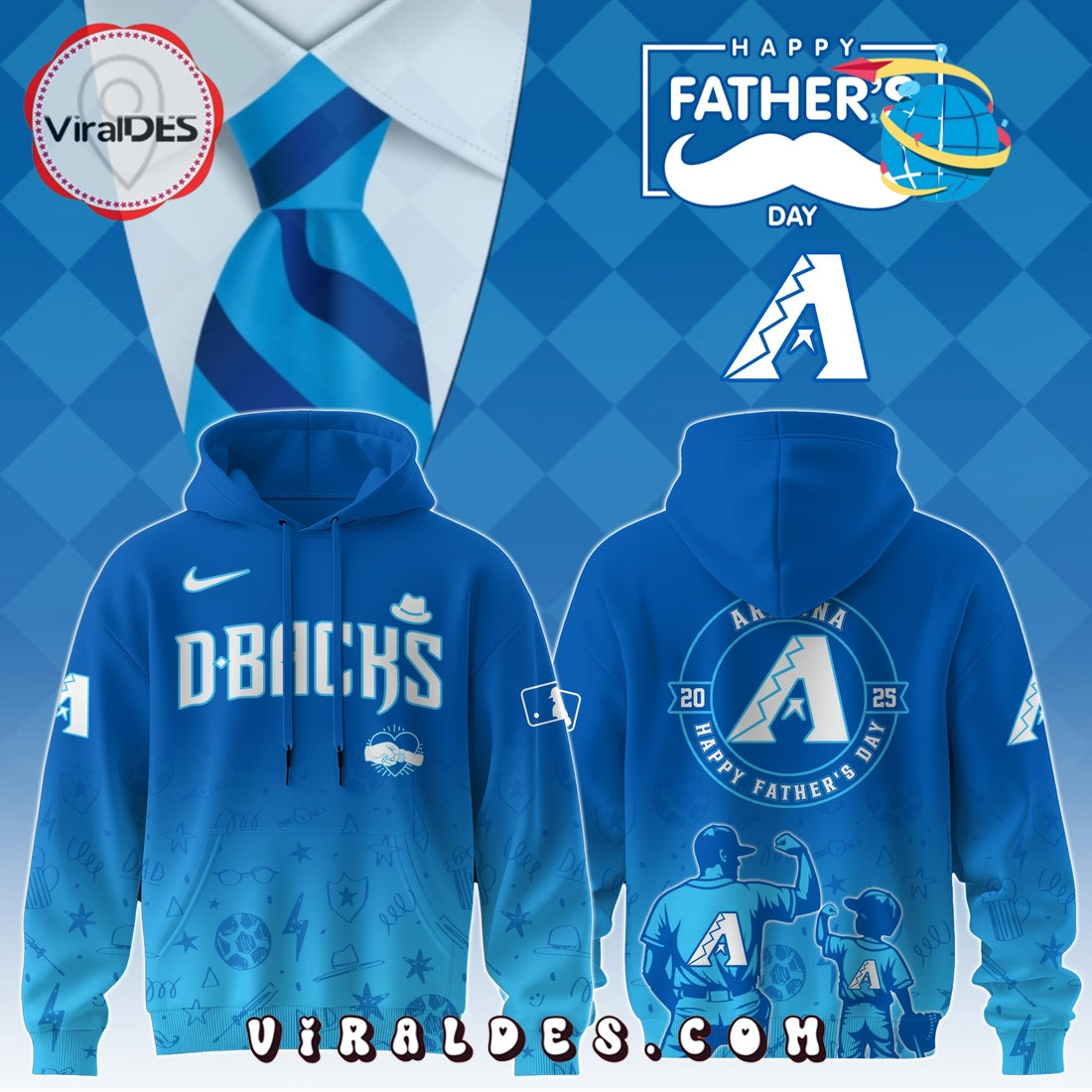 Arizona Diamondbacks 2025 Father’s Day Hoodie, Long Pants