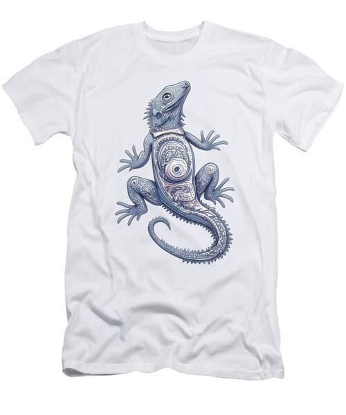 Intricate Blue Lizard T-Shirt