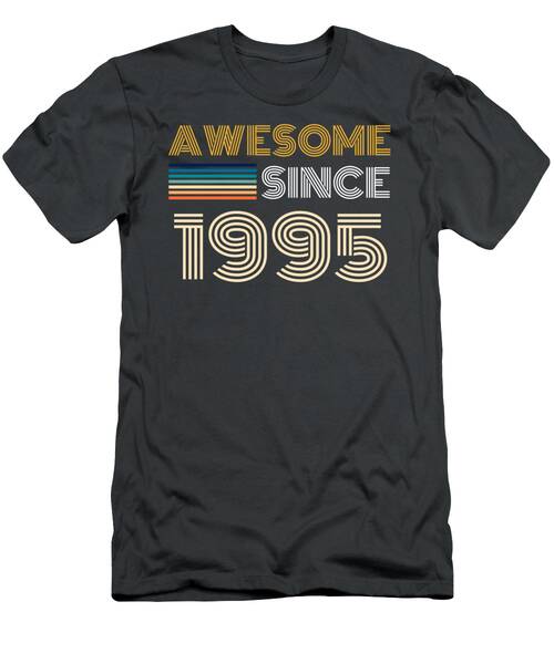 Awesome Since 1995 Funny Tee  Retro Vintage Tshirt T-Shirt