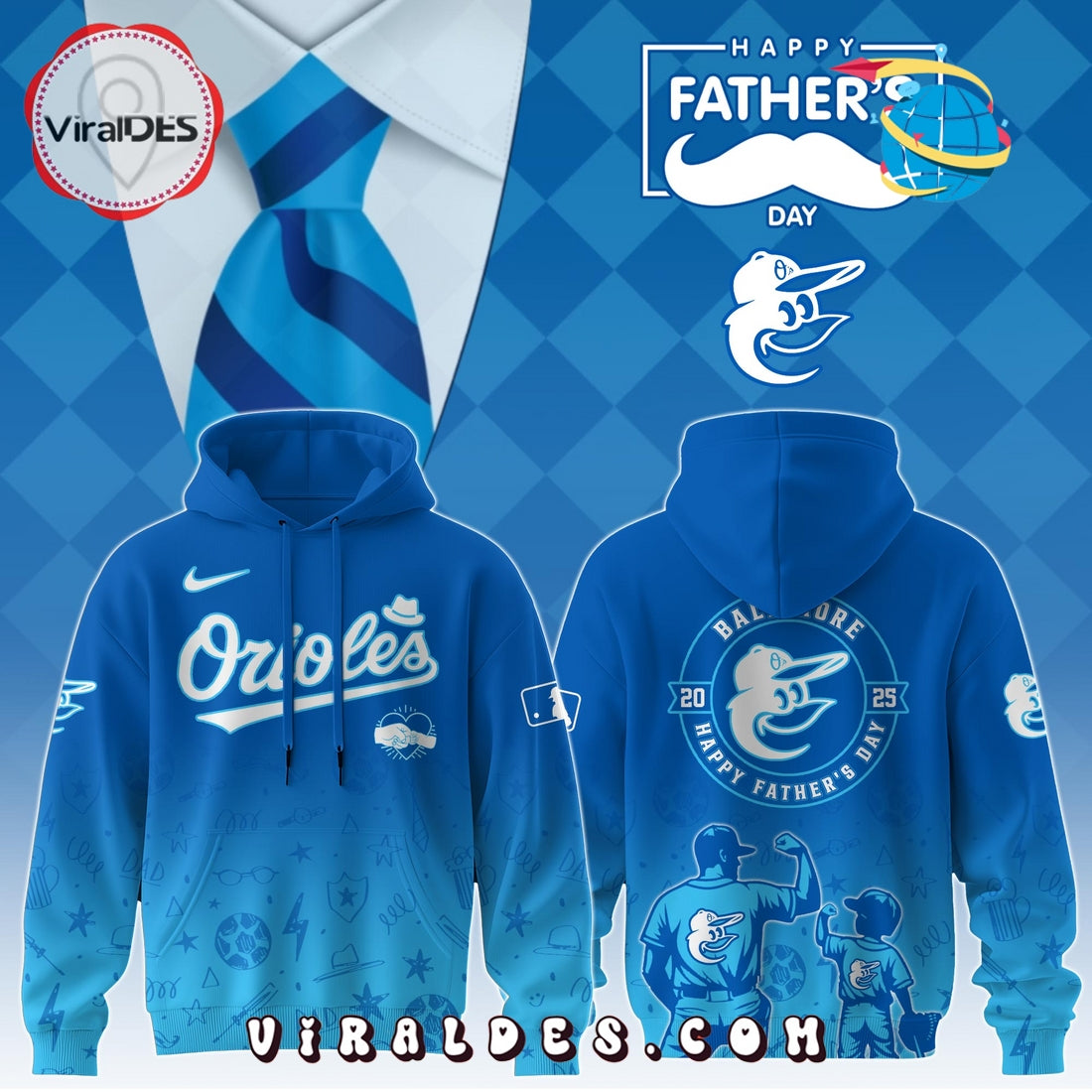 Baltimore Orioles 2025 Father’s Day Hoodie, Long Pants