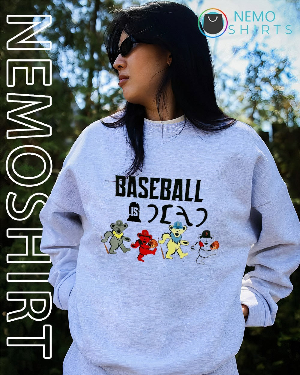 baseball is Grateful Dead shirt