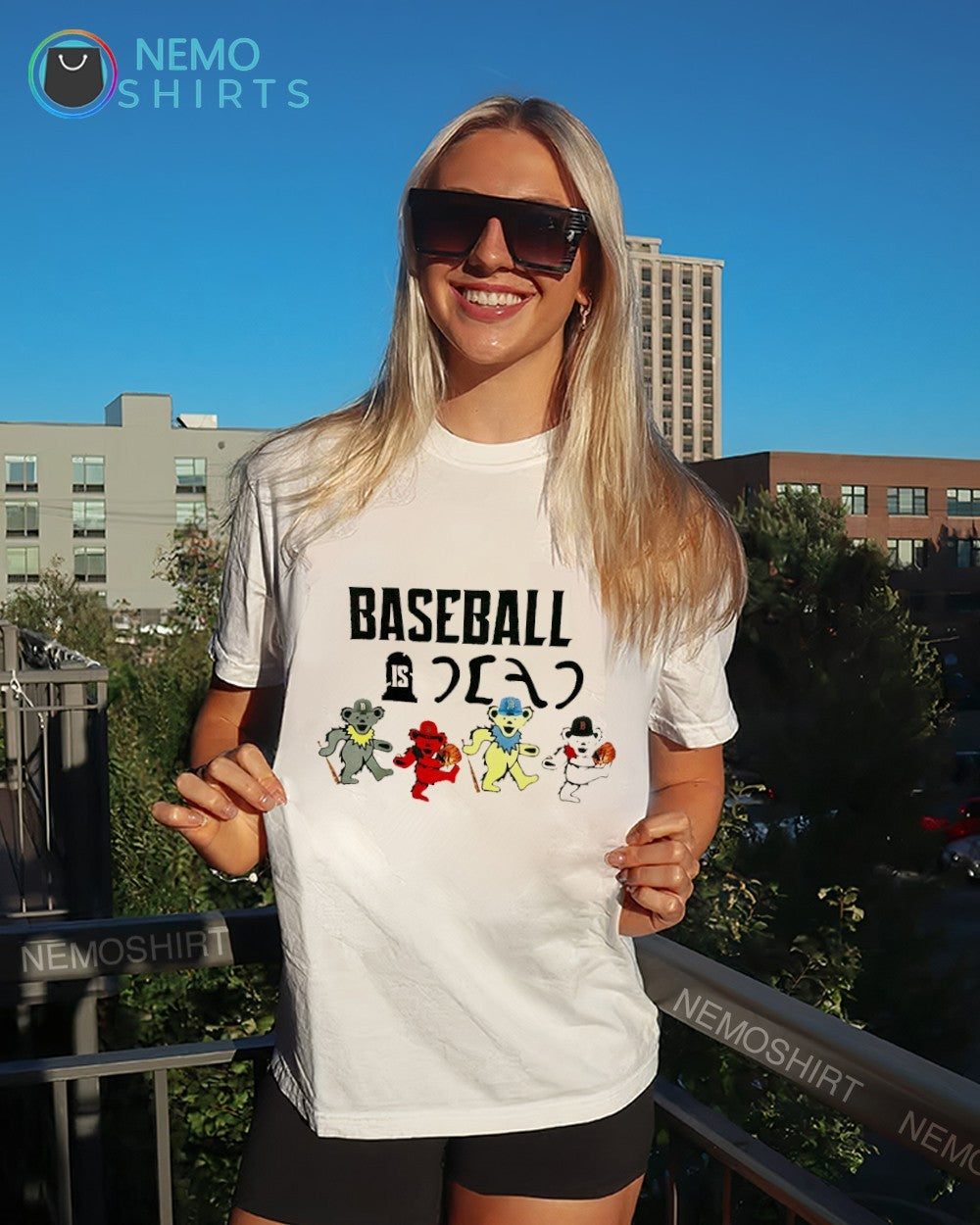 baseball is Grateful Dead shirt