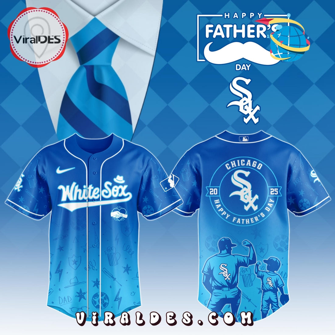 Chicago White Sox 2025 Father’s Day Baseball Jersey