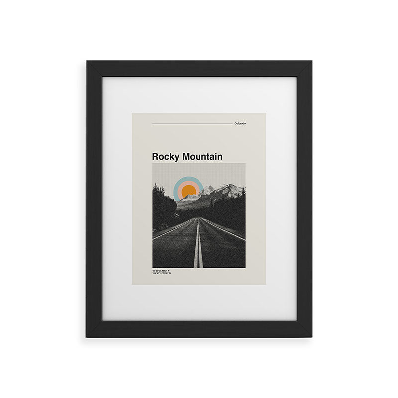 Rocky Mountain National Park Retro Print Framed Art Print Gallery Image 4