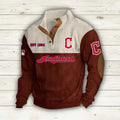 Cleve land Guardians Corduroy Stand Collar Sweatshirt
