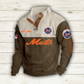 New York Mets Corduroy Stand Collar Sweatshirt