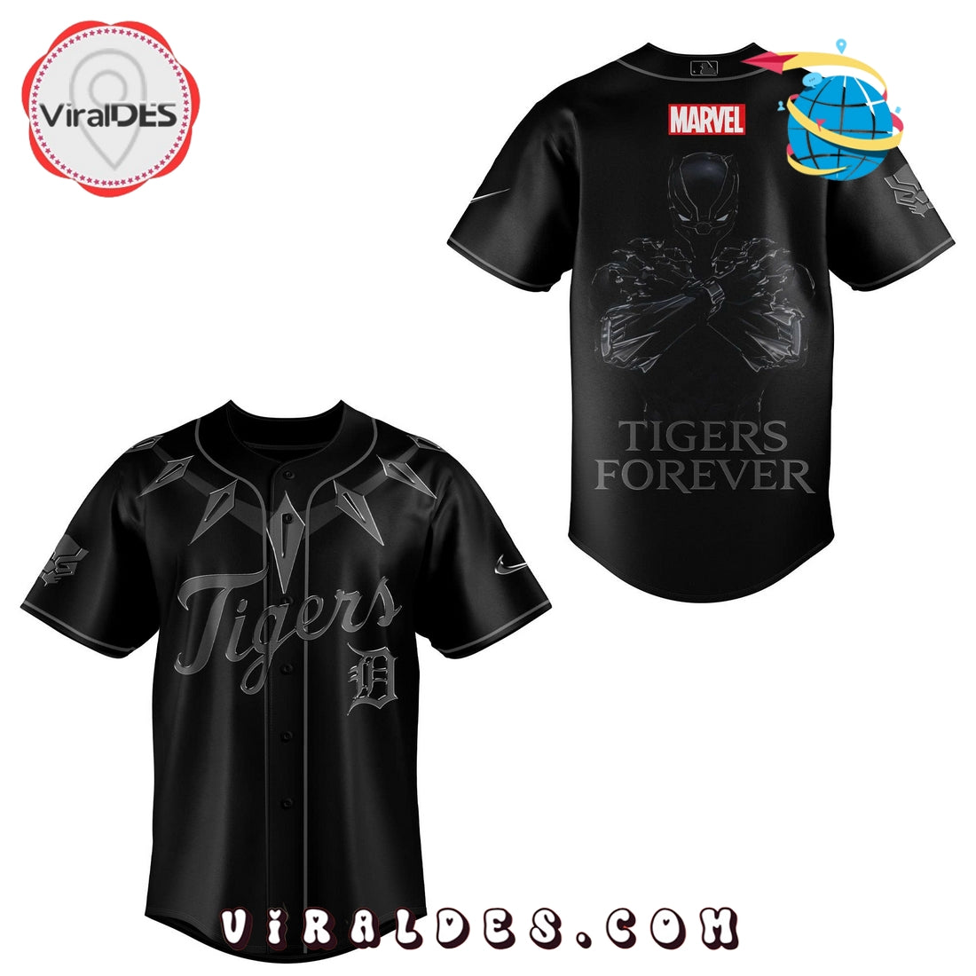 Detroit Tigers x Black Panther 2025 Baseball Jersey