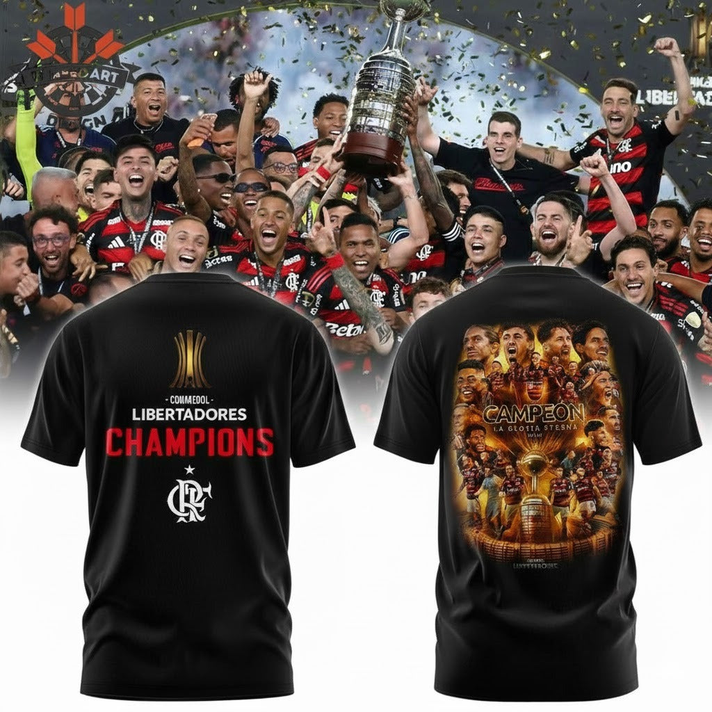 Flamengo CONMEBOL Libertadores 4 Champions Shirt