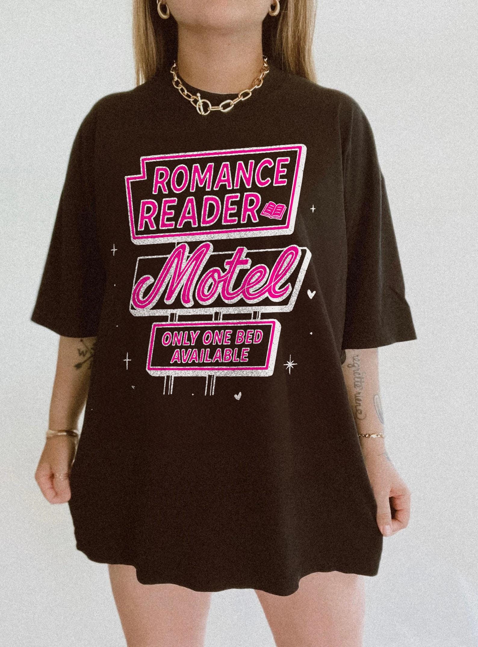 Romance Reader Book Lover Book Trope Only Bed Dark Romance Bookish Tee Pink Bookworm Reader Girly Coquette (2)