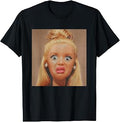Creepy Doll Face Meme Expression Sarcastic Unisex T-shirt, Sweatshirt, Hoodie (1)