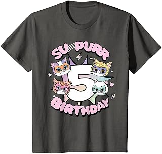 Jr Superkitties Su-Purr 5th Fifth Birthday Unisex T-shirt, Sweatshirt, Hoodie (1)