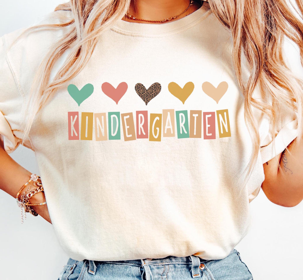 Kindergarten Teacher Comfort Colors Tees Unisex T-shirt, Sweatshirt, Hoodie (1)