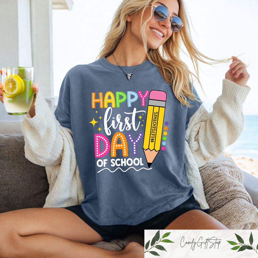 Happy First Day School Teacher Squad First Day School Back School Teacher (3)