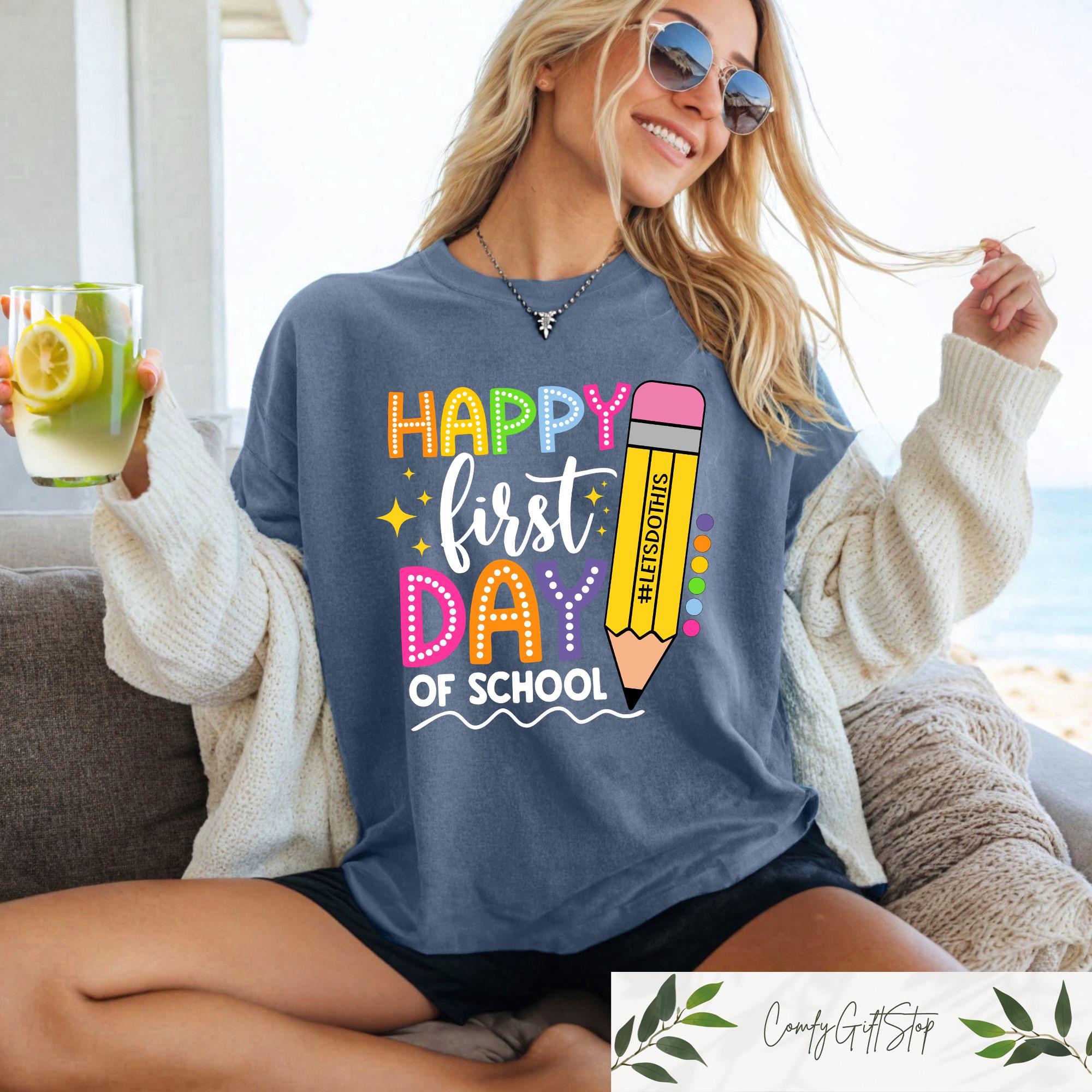 Happy First Day School Teacher Squad First Day School Back School Teacher (3)
