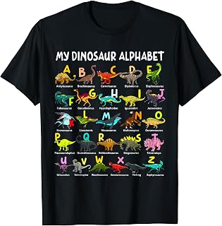 Types Dinosaurs Alphabet A-Z Abc Dino Identification Unisex T-shirt, Sweatshirt, Hoodie (1)