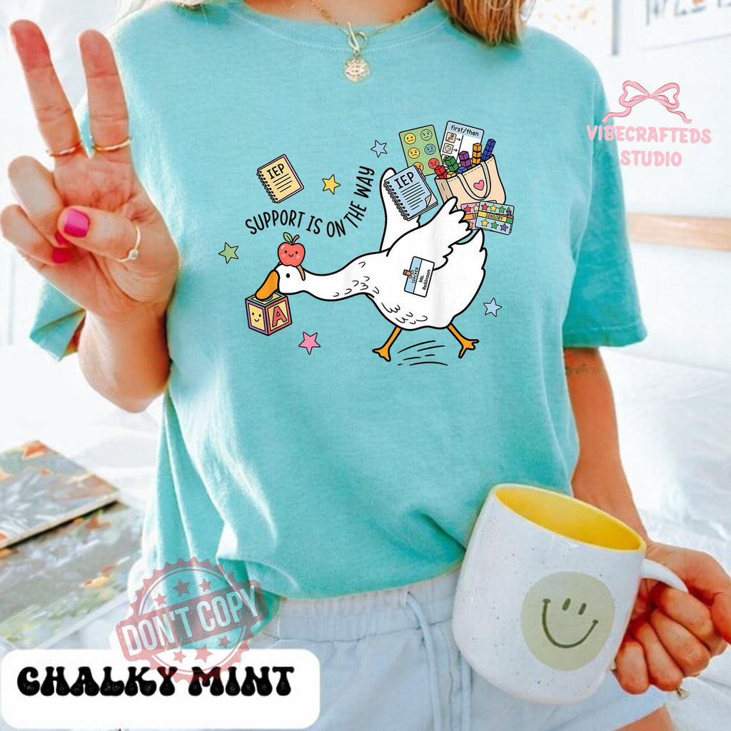 Support Way Silly Goose Comfort Colors Education Teacher Goose Iep Tools Tee Sped Teacher Support Tee (3)