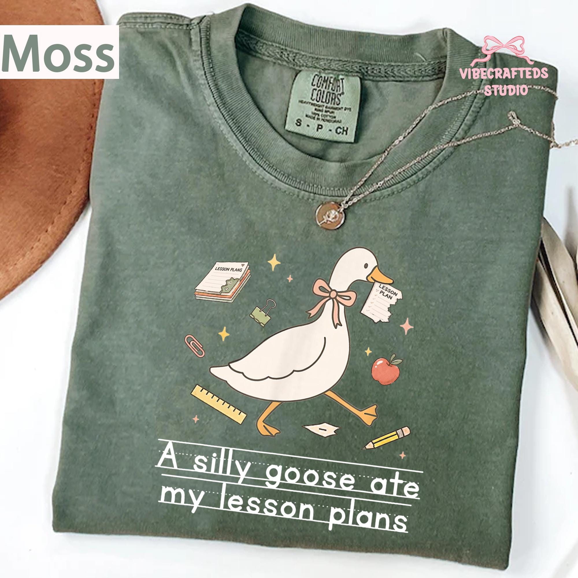 Goose Silly Goose Ate Lesson Plans Comfort Colors Goose Teacher Tee Back School Teacher Lesson Plan (2)