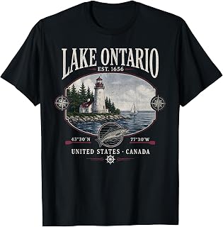 Lake Ontario Retro 90'S Lake American Unisex T-shirt, Sweatshirt, Hoodie (1)