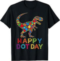 Dot T-Rex Colorful Polka Dot Dinosaur Boy Girl Unisex T-shirt, Sweatshirt, Hoodie (1)