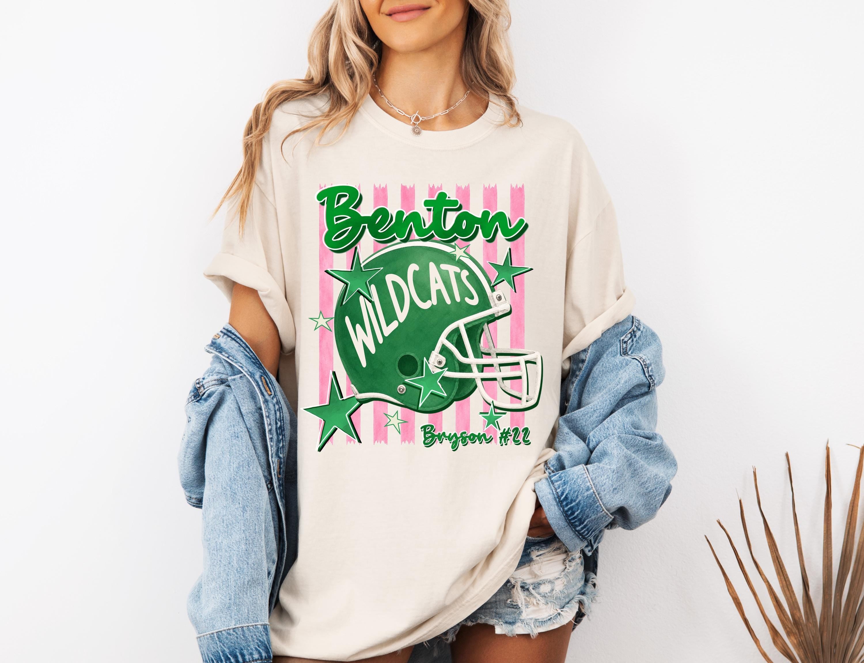 Custom Mascot Stripe Tee Personalized Football Tee Custom Football Game Day School Pride Team Spirit Football (1)