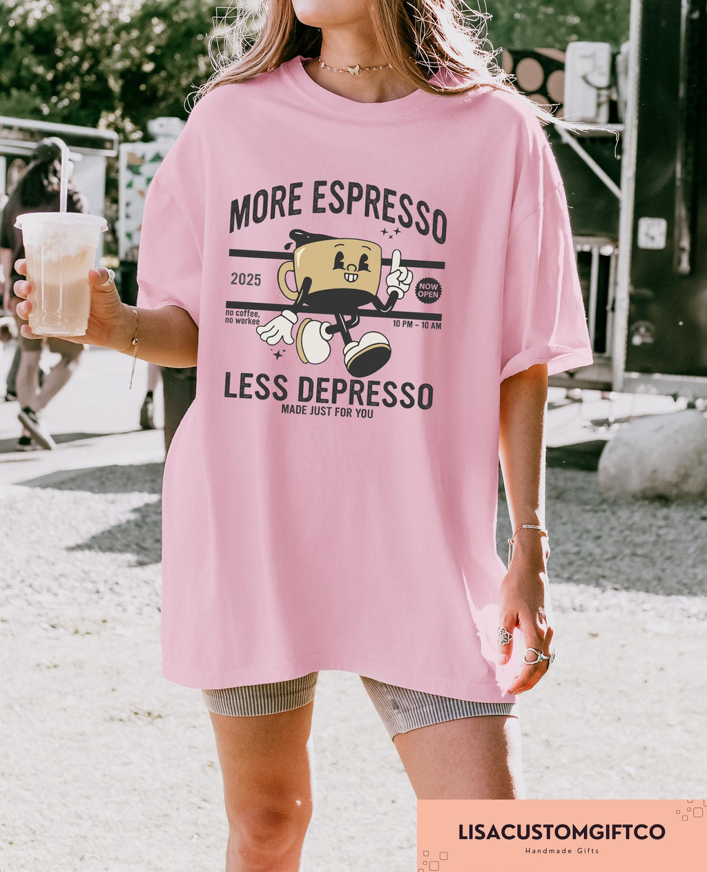 Comfort More Espresso Less Depresso Coffee Lover Mental Health Retro Espresso Coffee Lover (2)