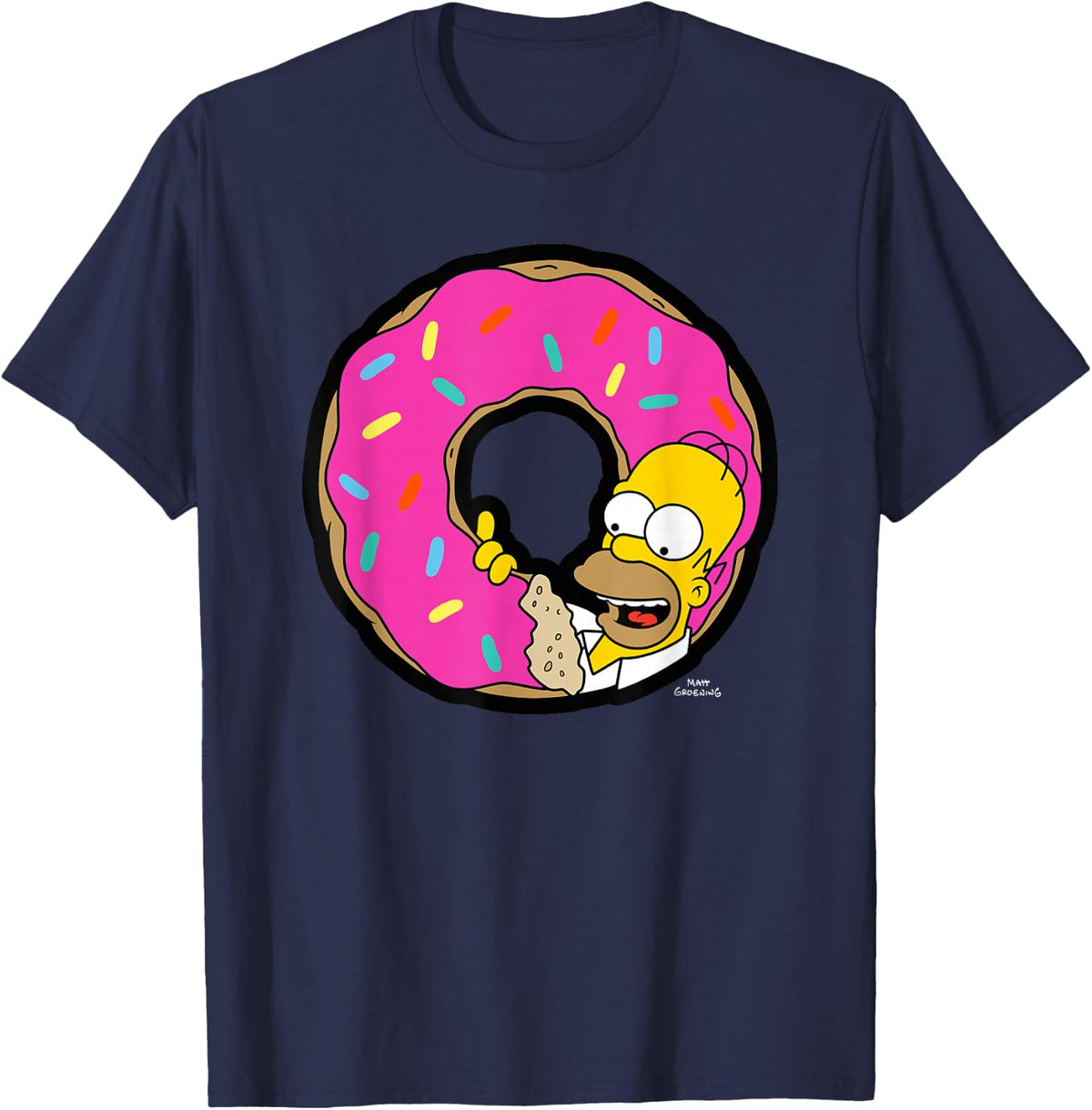 Simpsons Homer Pink Frosted Sprinkled Donut Unisex T-shirt, Sweatshirt, Hoodie (1)