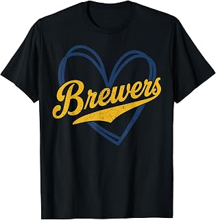 Vintage Brewers Heart Retro Unisex T-shirt, Sweatshirt, Hoodie (1)