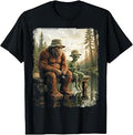 Bigfoot Alien Fishing Ufo Sasquatch Lovers Camping Unisex T-shirt, Sweatshirt, Hoodie (1)