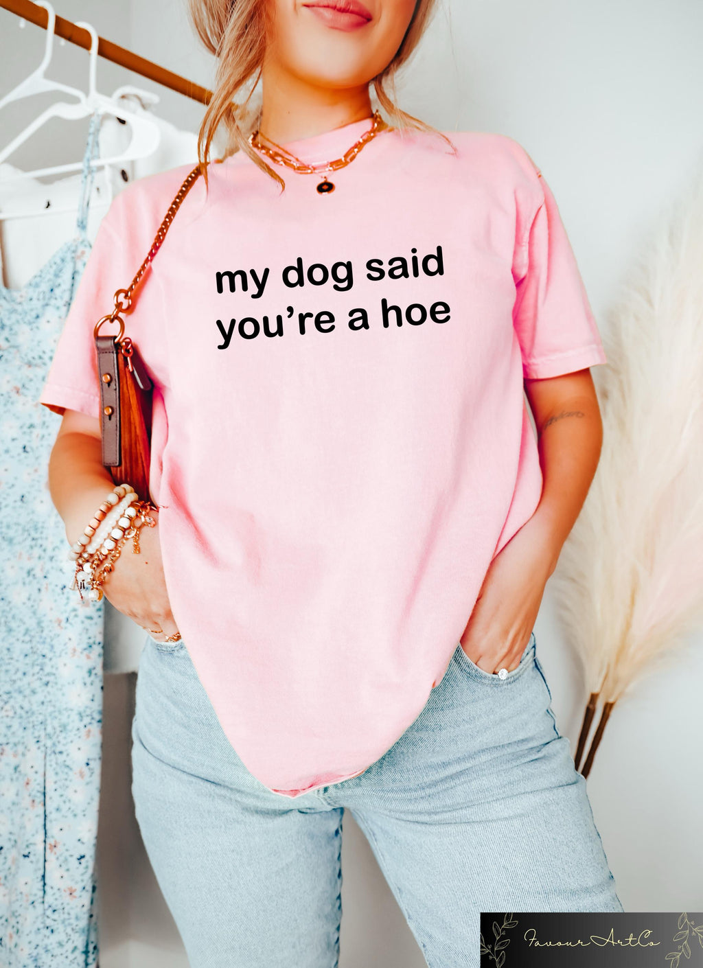 Retro Comfort Dog Said You'Re Hoe Dog Mom Dog Lover Humor Tee Dog Lovers Tee (2)