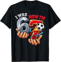Now I'M 7th Birthday Soccer Birthday Unisex T-shirt, Sweatshirt, Hoodie (1)