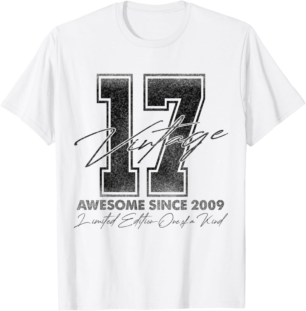 17 Year Old Vintage 2009 Limited Edition 17th Birthday Unisex T-shirt, Sweatshirt, Hoodie (1)