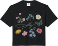 Dolly Parton Signature Encircled Butterfly Flowers Comfort Colors Crop (1)