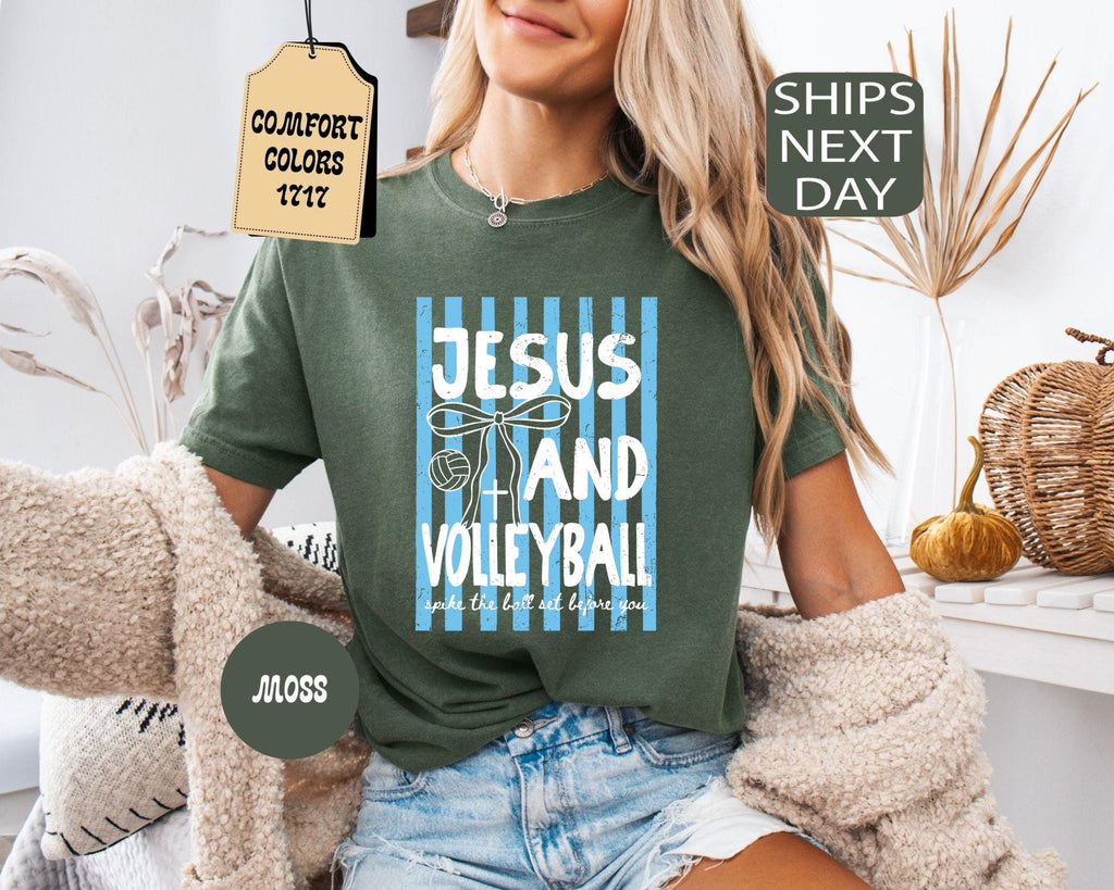 Comfort Colors Jesus Volleyball Christian Volleyball Mom (4)