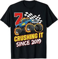 Birthday Monster Truck Year Old 7th Party Born 2019 Unisex T-shirt, Sweatshirt, Hoodie (1)