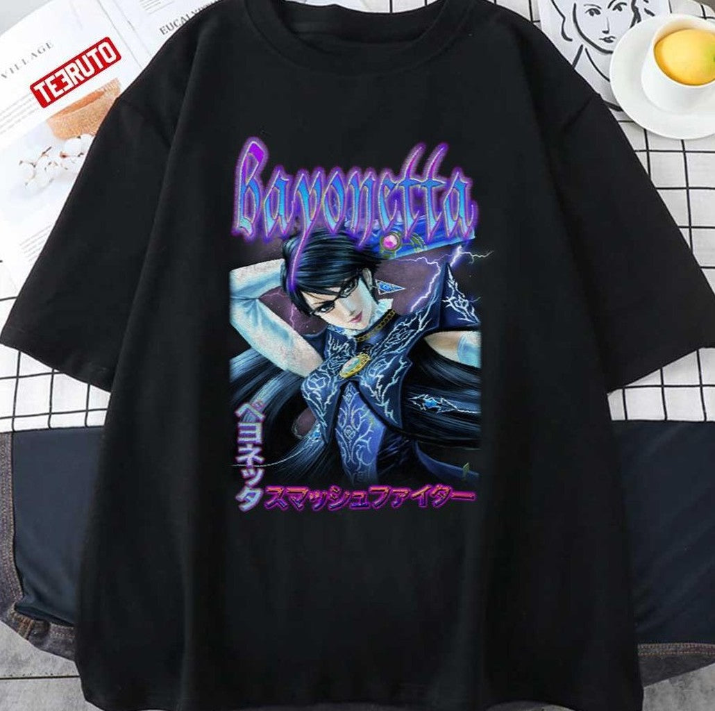 Bayonetta Japanese Smash Bros Vintage Grapphic Unisex T-shirt, Sweatshirt, Hoodie (1)