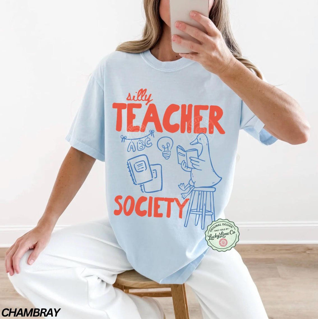 Comfort Colors Silly Teacher Silly Teachers Build Character Back School Tee Goose Teacher (1)