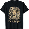Retro First I'M Delight Medusa Gorgon Sarcastic Unisex T-shirt, Sweatshirt, Hoodie (1)