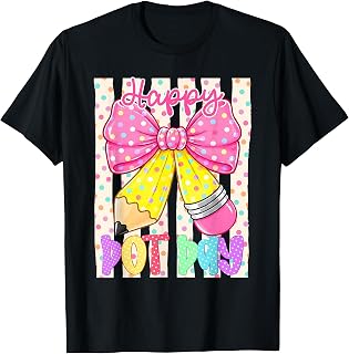 Happy Dot Day Coquette Bow Teachers Unisex T-shirt, Sweatshirt, Hoodie (1)