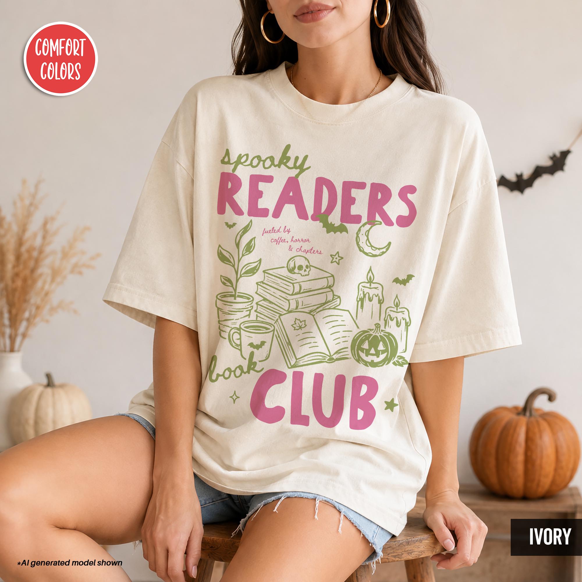 Spooky Readers Book Club Halloween Bookish Late Night Readers Spooky Season Bookworm Coffee Lover Fall Halloween (2)