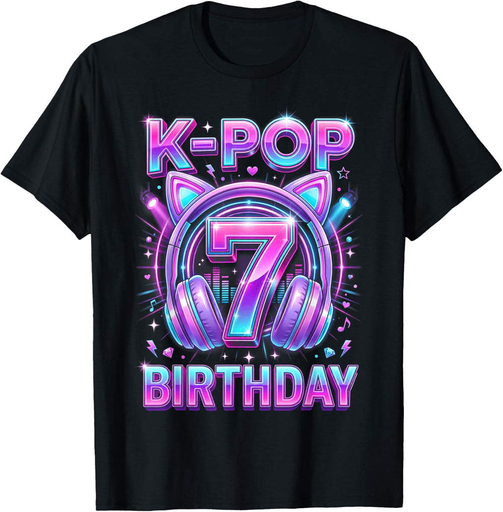 K-Pop 7th Birthday Kpop Girl Year Old Korean Music Unisex T-shirt, Sweatshirt, Hoodie (1)